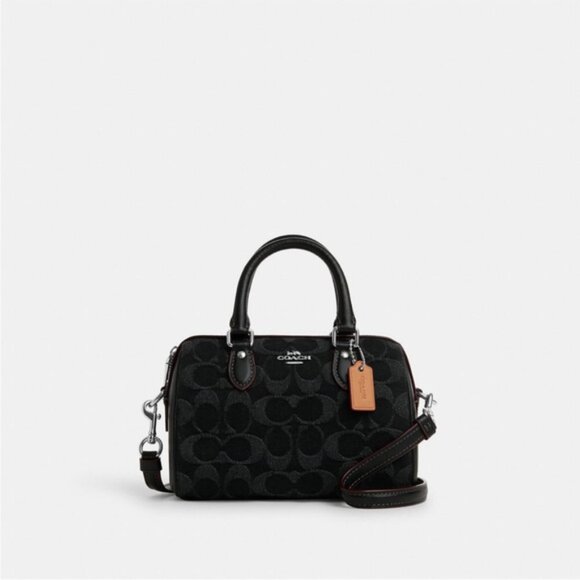 NWT!COACH MINI ROWAN CROSSBODY IN SIGNATURE DENIM(COACH CO963)fast shipping - Picture 5 of 9